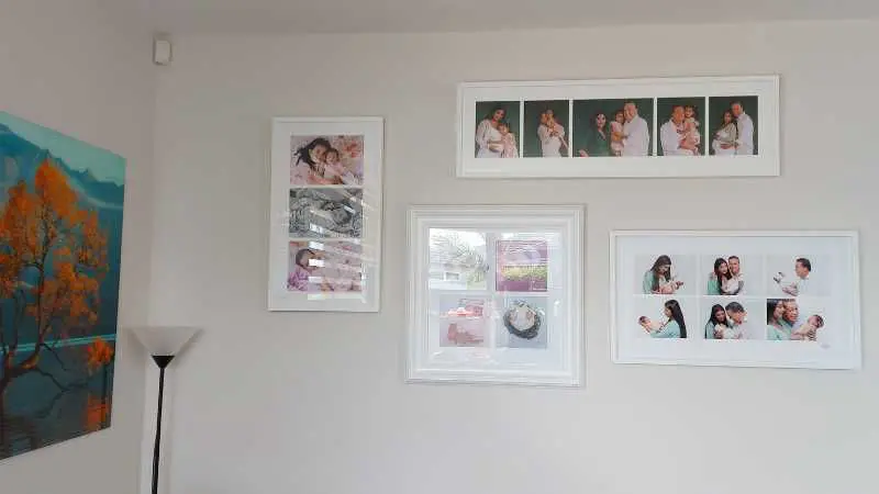 pictures hanging